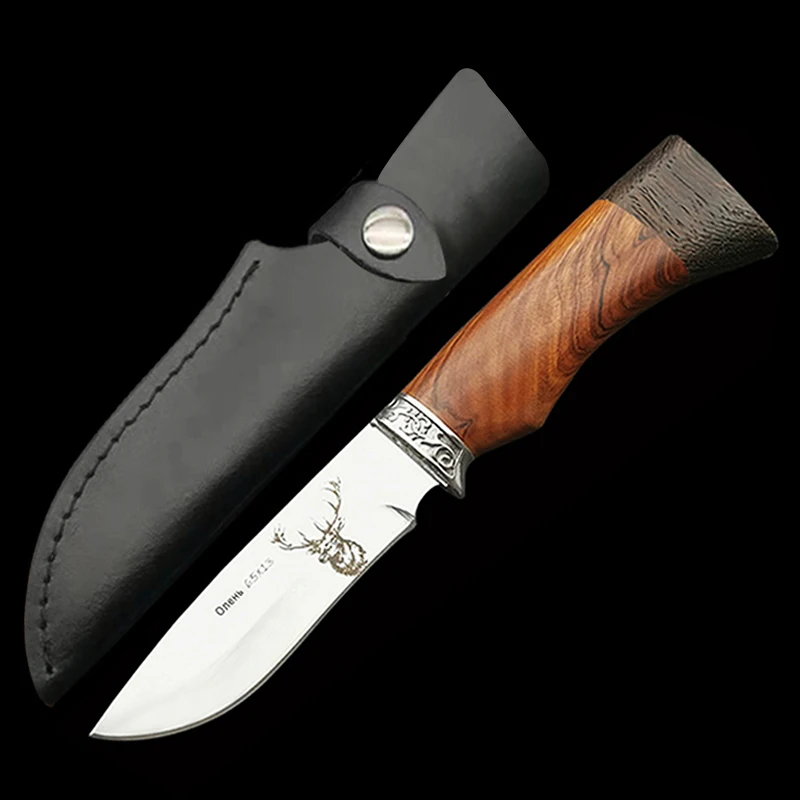 Охотничьи ножи ToughKeng 440C с фиксированным лезвием из нержавеющей стали рукоятка