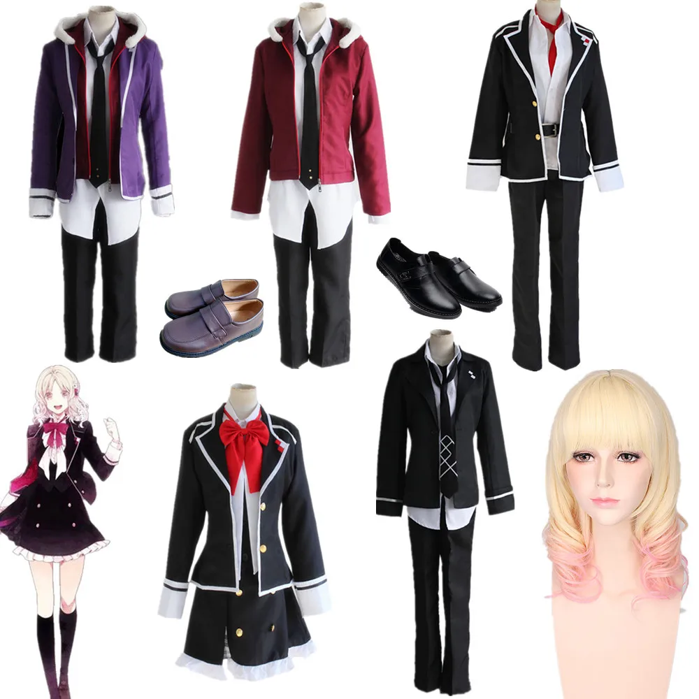 Аниме DIABOLIK LOVERS Komori Yui аято Сакамаки камато Laito Муками Руки Униформа парики обувь