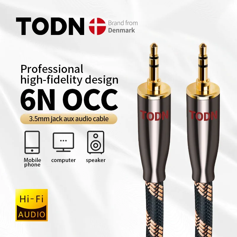 Occ Aux Cabo Jack 3.5 mm Cabo de Áudio Alto-falante para Iphone Computador Alto-falante de Carro para Ipad Huawei Xiaomi Todn6n