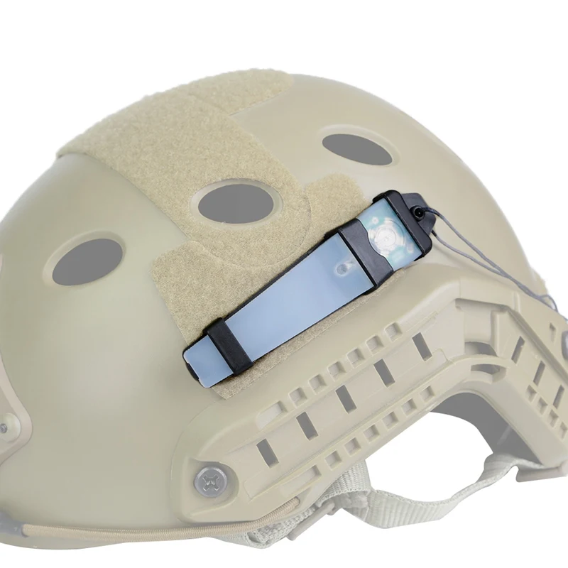 Прочный светодиодный фонарь мотоциклетный шлем комплект ночной езды сигнальная панель Водонепроницаемый Мигающий съемный силиконовый спасательный фонарь