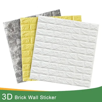 

3D Wall Stickers Imitation Brick Bedroom Decor Waterproof Self-adhesive Wallpaper For Living Room Kitchen TV Backdrop Decor