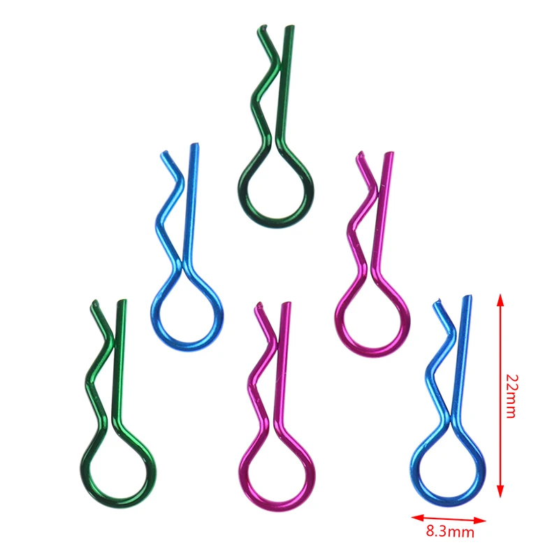 10pcs RC Car Black Metal Bodyshell Clips Pins R Shape For Traxxas TRX4 1/10 RC Buggy RC Rock Crawler Vehicle Models - Image 3