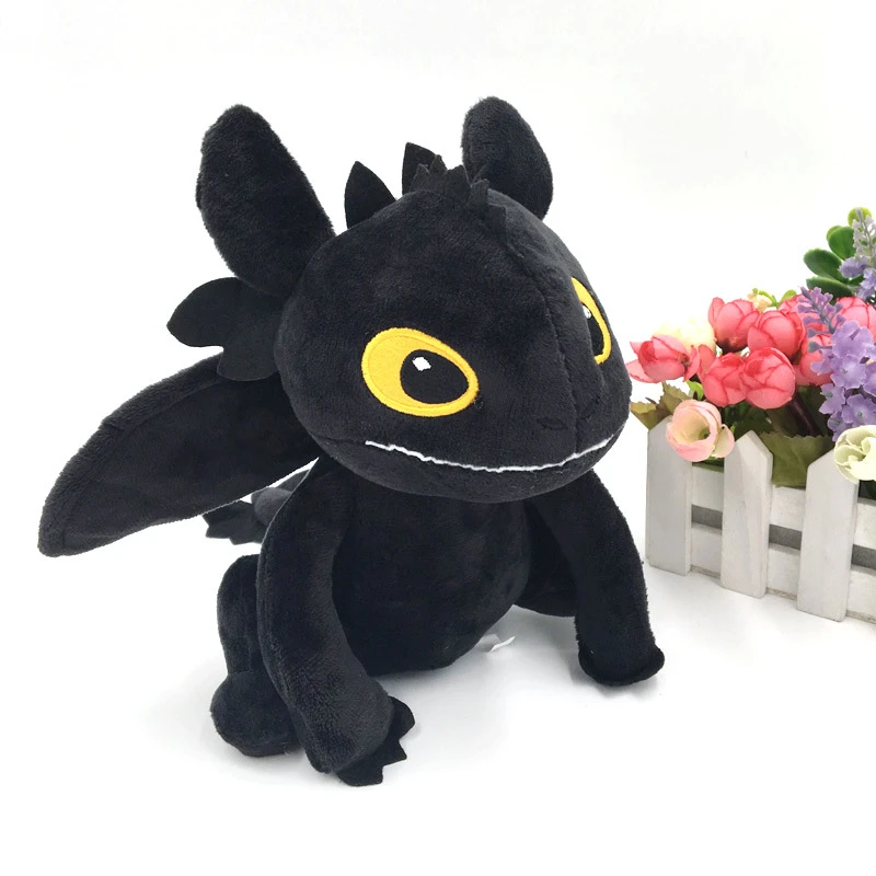 黒ドラゴンぬいぐるみ映画歯のないドラゴン人形かわいいアニメ動物ぬいぐるみソフトおもちゃ誕生日クリスマスギフトキッズ子供ベビー Aliexpress