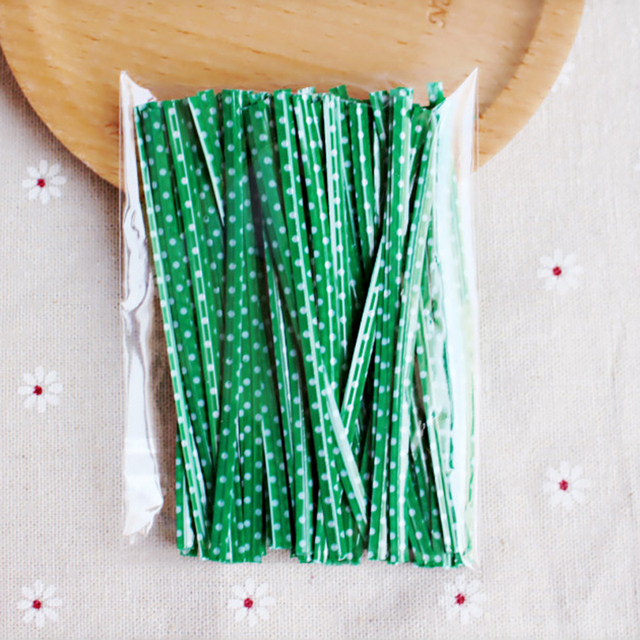 9cm Wire Metallic Twist Ties for Wedding Party Cookies Candy Bags Baking Packaging Ligation Dessert Sealing Twist Tie