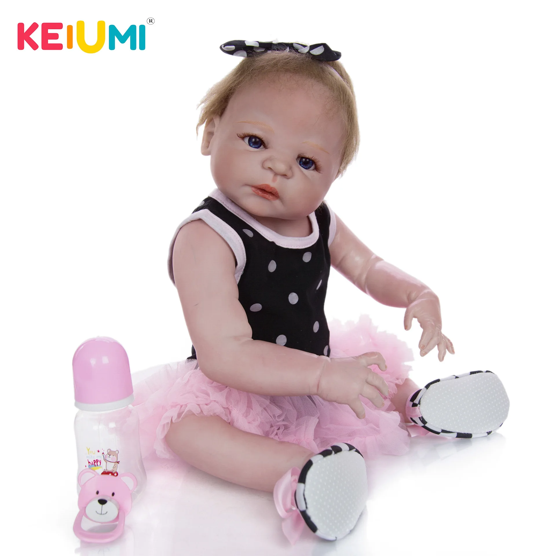  Keiumi 23-Inch Red Skin Reborn Baby Doll Full Rubber Model Infant GIRL'S 57 Cm