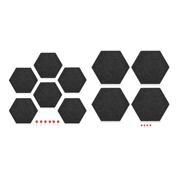 

10 Pack Felt Memo Board Decorative Notice Board Hexagon Bulletin Board,Felt Cork Board Tiles,(20 x 17 cm)