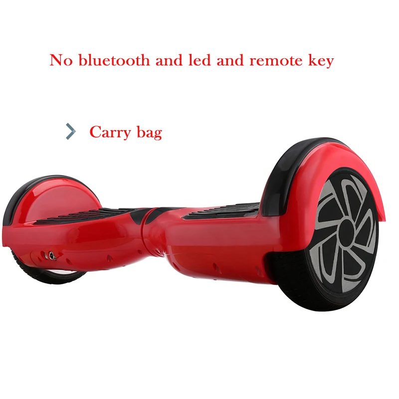 IScooter 6,5 дюймов Ховерборд Bluetooth динамик Электрический гироскутер за бортом гироскоп два колеса скутер Ховер доска - Цвет: Red no BT n bag