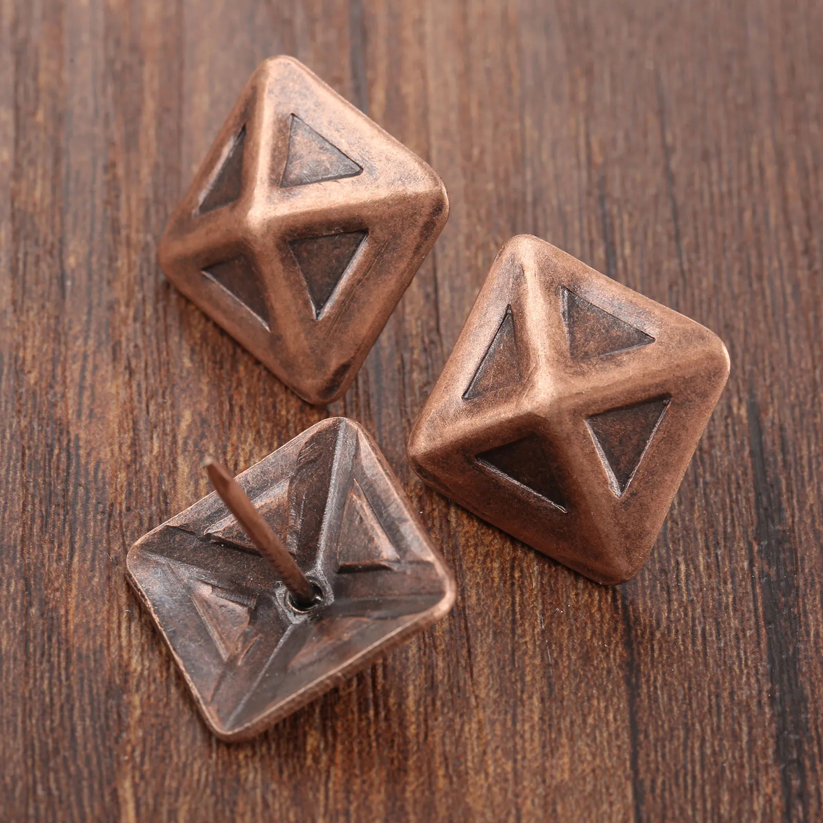 10Pcs Antique Upholstery Nail Tachas Jewelry Gift Box Door Sofa Furniture Decorative Tack Stud Pushpin Red Bronze 19*19mm upholstery nail plastic push pins