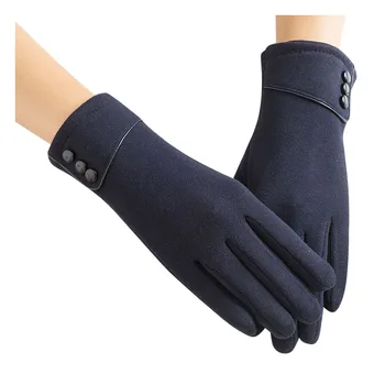 

Women's Winter Gloves Outdoor Cycling Thickened Cold Touch Screen Glove Solid Color Wild Simple Street Gloves Women #YL10