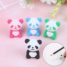 1 pc 漫画の動物のかわいいパンダ消しゴムゴムかわいい文房具学生描画デザイン修正学校事務用品(China)