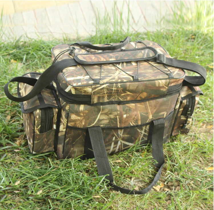 Камуфляжная Рыбацкая роскошная сумка для снастей, большая сумка на одно плечо, сумка для камеры для охоты, рыбалки, прогулок, кемпинга