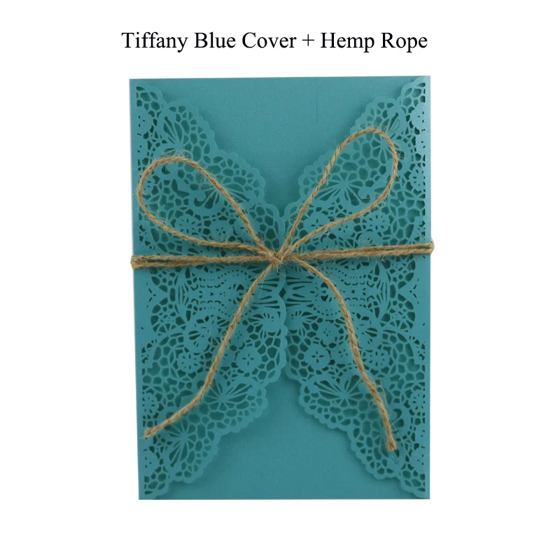 Fifty Tiffany Covers 50 шт., белое золото, западный ковбой, элегантная лазерная резка, винтажная бумага для свадебных приглашений, с набором, индивидуальные вечерние принадлежности для мероприятий - Цвет: Fifty Tiffany Covers