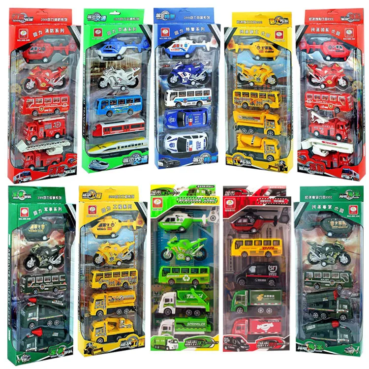 

Pull Back Car Toys Mobile Machinery Various Styles of Engineering Vehicle Fire Truck Suits for Children's Large Toy Truck