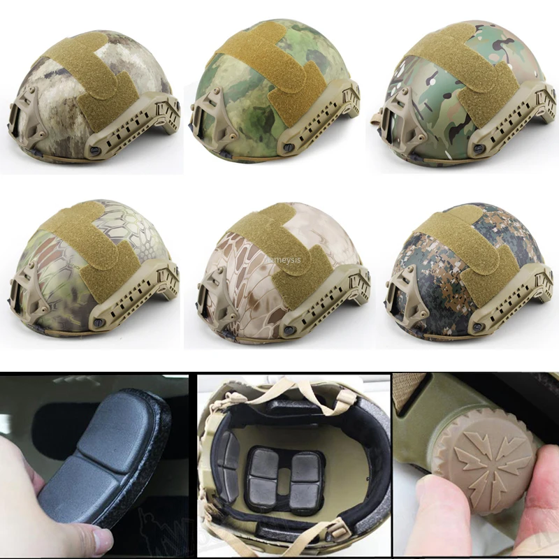 

54-62 Cm Adjustable Tactical Helmet Military Airsoft Shooting Protective Helmets Army Combat Paintball Half-covered Helmet