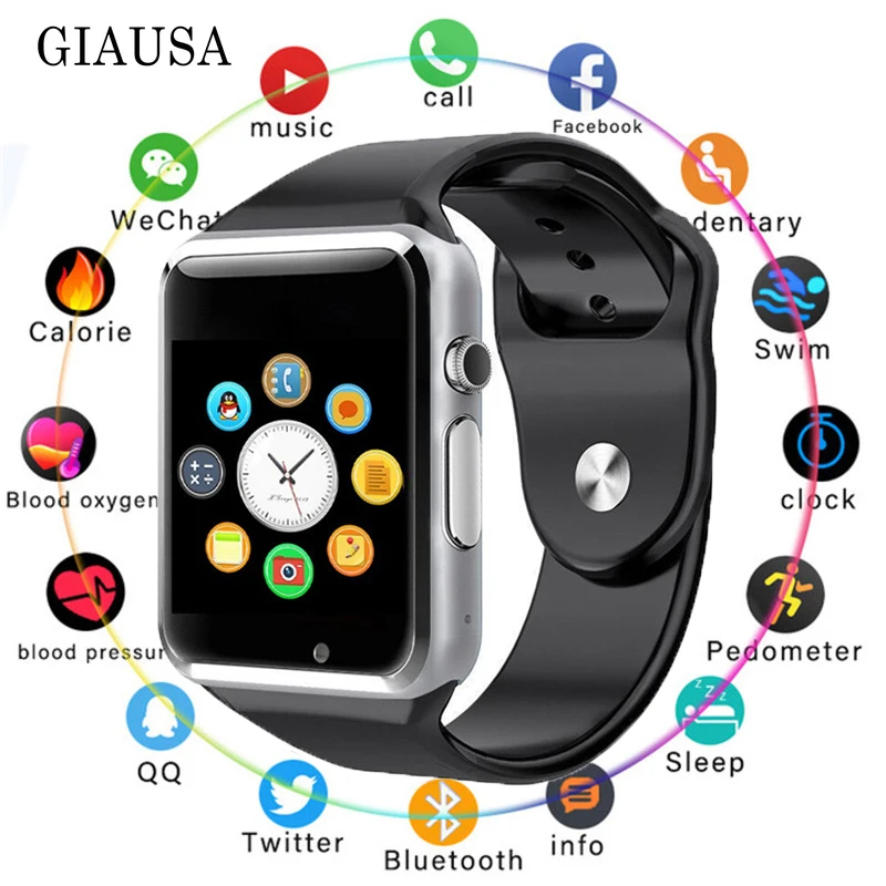 Relogio Masculino A1 наручные часы Bluetooth Смарт спортивные Шагомер с sim камерой Smartwatch для