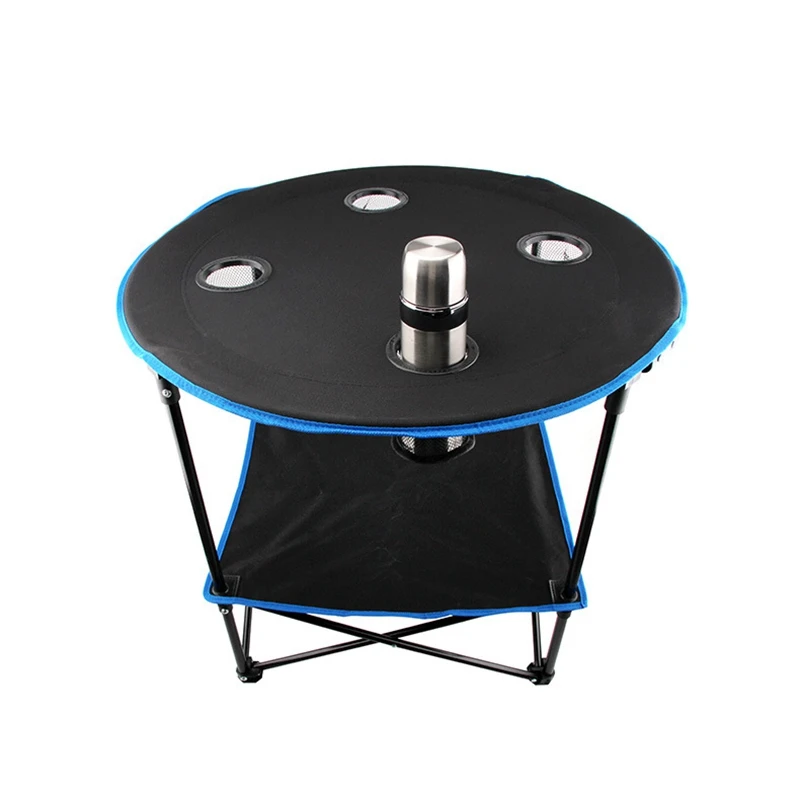 

Canvas Travel Folding Table Outdoor Folding Table Camping Round Fabric Folding Table Ultra Light Steel Tube Bracket Portable