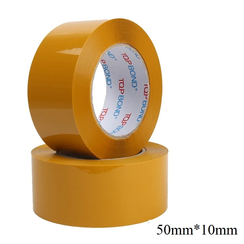 Yellow Parcel Box Adhesive Tapes 48mm19mm Silent Packing Tape Noiseless Strong Viscosity No Odor Environmental Protection Tape Wholesale (2)