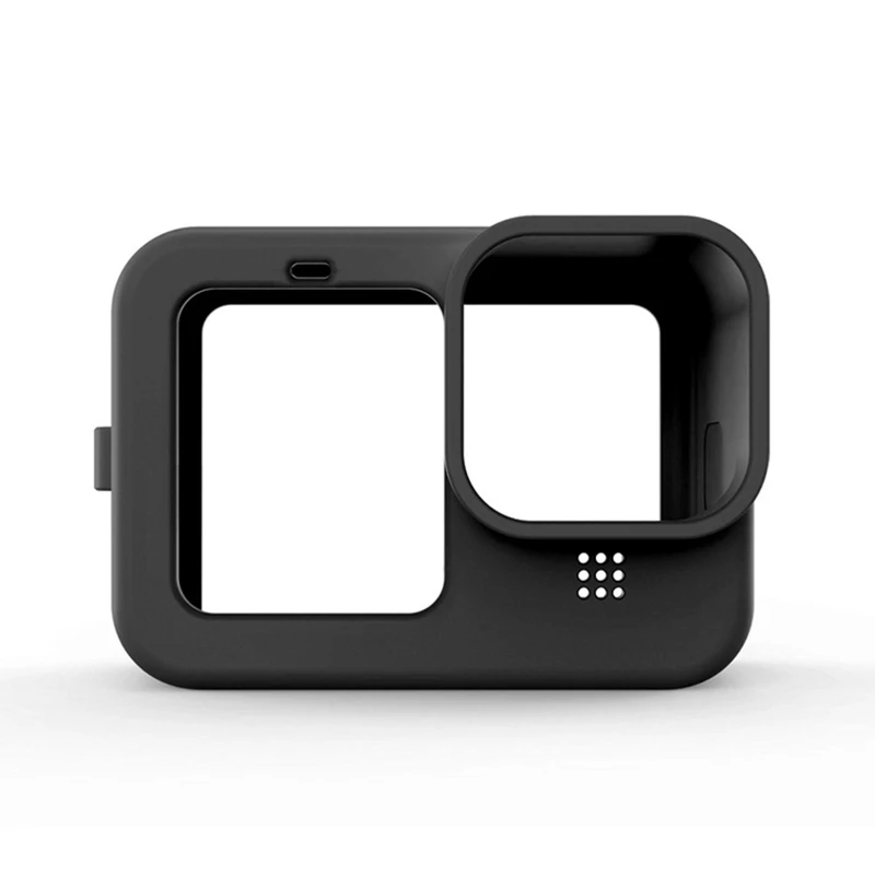 

Silicone Protective Case Full Cover Shell with Lanyard for -Gopro Hero 9 Black