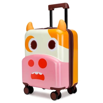 

2019 New kids Cute Small animals trolley case girl&boy 18 size rolling suitcase students school luggage children travel bags