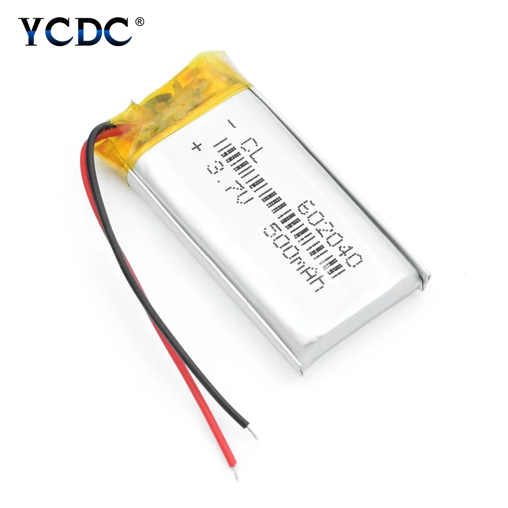 

602040 3.7V 500mAh Lithium Polymer li-ion Rechargeable Battery For GPS MP3 MP4 MP5 Car DVR Tachograph headphone li ion cell 4PCS