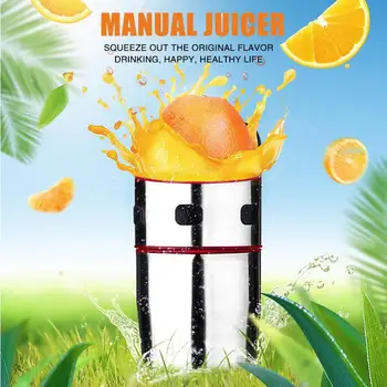 

Manual Juice Maker Juice Cup Blender Mini Portable Lid Rotation Juicer Orange Juicer Drinking Travel Bar Gift Kitchen Tool