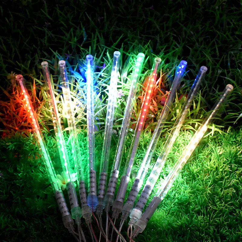 Новое поступление 10 трубок 360 светодиодов Солнечный метеоритный дождь огни Открытый водонепроницаемый Рождественский солнечный свет для украшения