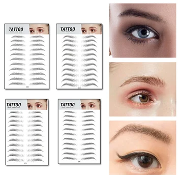 

3D Eyebrow Sticker Bionic Eyebrow Semi-Permanent Water Transfer Waterproof Breathable Non-toxic Tattoo Embroidery Eyebrow Paste