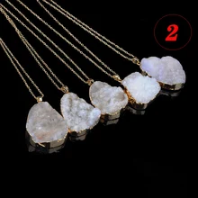 Креативный натуральный кристалл чакра Рок цвет камень кварц кулон ожерелье подарок Оптическое стекло Цвет Нерегулярные призмы