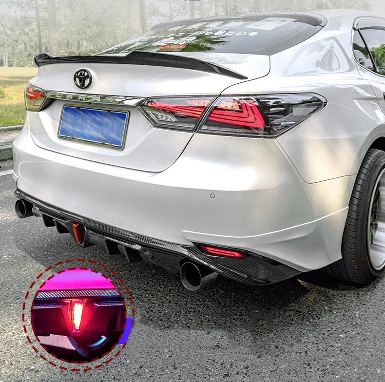 Задний бампер диффузор боковая юбка выступ Спойлеры для TOYOTA CAMRY 2018 2019 2020 2021