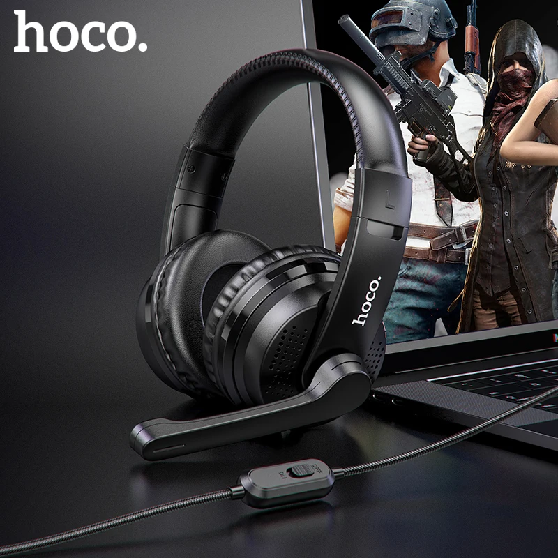 Hoco Gaming Headset Studio Dj Cuffie Stereo Over Ear Cuffie Cablate Con Microfono Per Pc Ps4 Ps5 Xbox One Gamer Con Microfono