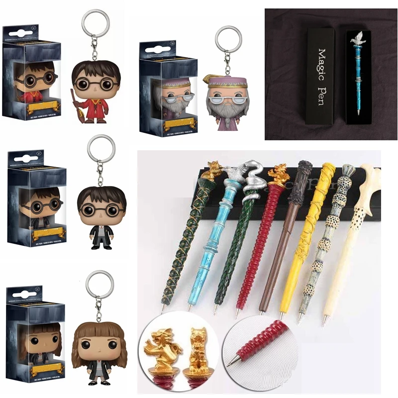 Harri Potter гриффиндорс/хогварт слизеринс волшебная палочка ручка в коробке шариковые ручки школьные офисные принадлежности Канцтовары экшн-игрушки