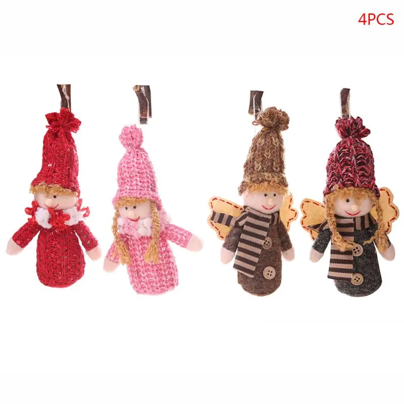 

4pcs/set Christmas Angel Girl Boy Doll Xmas Tree Ornament Pendant Party Decoration Home Festival Party Kids Gifts