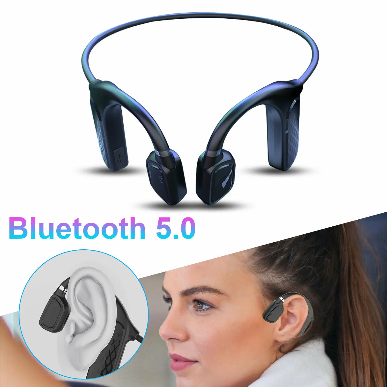 Спортивные Беспроводные наушники IPX5 водонепроницаемые Bluetooth гарнитура для бега