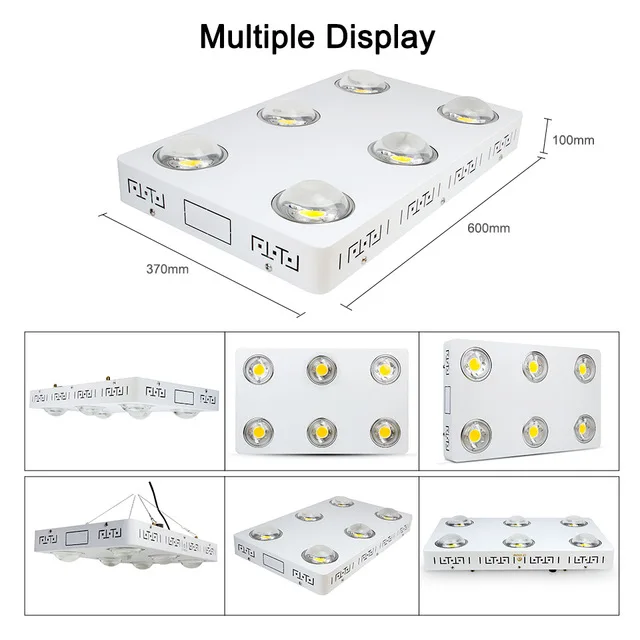 Светодиодный светильник для выращивания растений, полный спектр, Диммируемый CREE COB CXB3590-X6 II 600 Вт 72000лм = HPS 1000 Вт, светильник для роста растений в помещении - Испускаемый цвет: CXB3590-X6