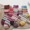 5Pairs/lot New Witner Thick Warm Wool Women Socks Vintage Christmas Socks Colorful Socks Gift Moda Feminina Sock ► Photo 1/6