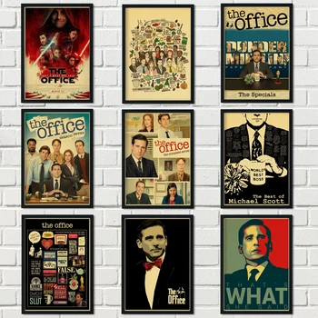 

American popular TV series office high quality retro kraft paper wall sticker poster home decoration painting a19