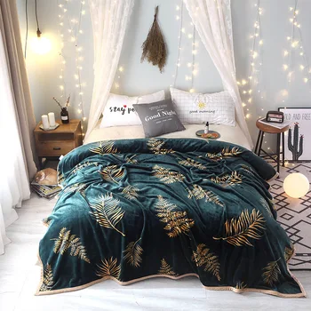 

Super soft cloud velvet blanket Winter thick blanket Office nap air conditioning coral velvet throw blanket Soft Bedsheet