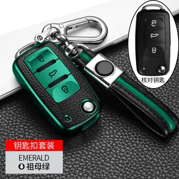 

1Pcs 3 Buttons Full Sealed TPU Car Key Case Cover For Volkswagen Passat Golf Jetta