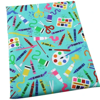 

50*145cm Patchwork Back to School Printed 100% Cotton Fabric for Tissue Kids Home Textile for Sewing Fabric For Quilting,c4061