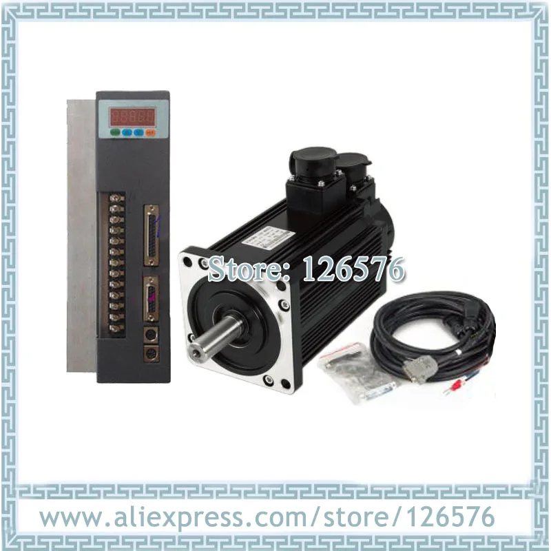 2 кВт AC Серводвигатель и драйвер 130ST M07725 AC380V 7 7н. М 2500 об/мин с кабелем 3 м|motor leopard|motor
