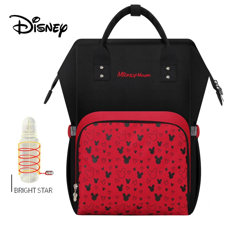 Disney Minnie Mummy сумка для беременных, брендовый usb-обогреватель, Большая вместительная детская сумка, рюкзак для путешествий, сумка для ухода за ребенком - Цвет: 104