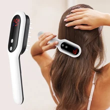 

Anti-hair Loss Electric Massage Comb USB Charging Red Blue Light Therapy Promote Hair Growth Head Meridian Vibration Massager