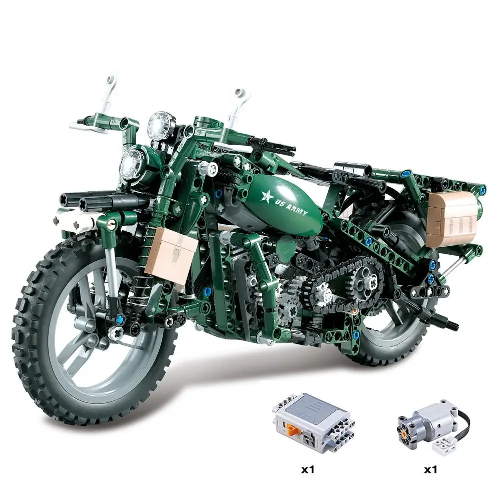 

HOT 550Pcs Technic Motorcycle Exploiture Model Harley Vehicle Building Bricks Block Set Toy Gift Compatible With Legoe