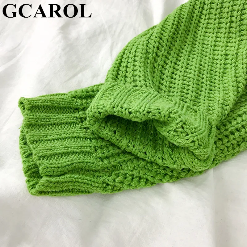 GCAROL, Рождественская серия, вязаный кардиган с v-образным вырезом, толстый свитер большого размера, громоздкий стиль, яркие цвета, трикотаж