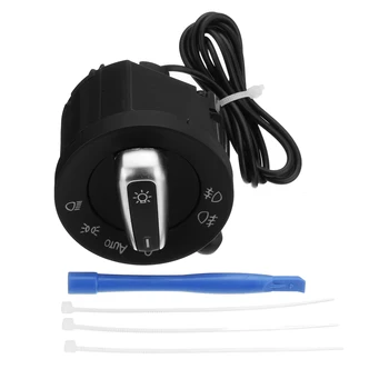 

Hot Black Auto Head Light Switch Light Upgrade Kit Module W/ Sensor For VW Golf 5/6 MK6/MK5/Tiguan/Touran