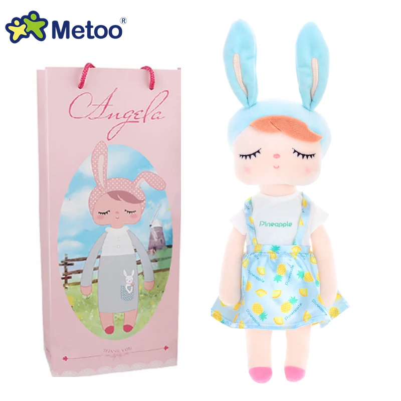 В коробке Metoo Кукла Kawaii плюшевая мягкая плюшевая животные детские игрушки для девочек и мальчиков на день рождения Рождество Кролик Анжела - Цвет: Прозрачный