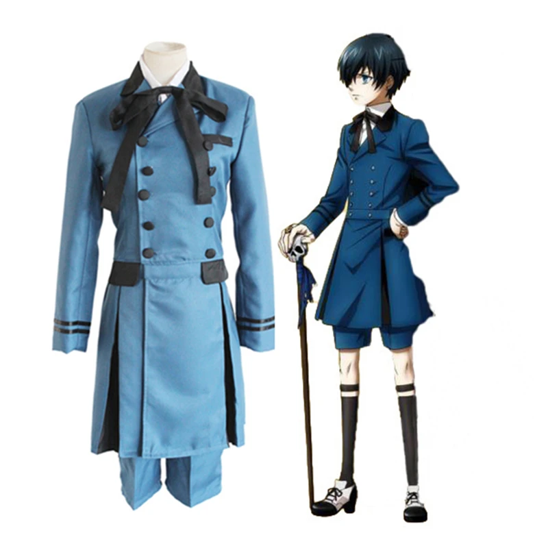 Аниме Черный дворецкий куросицудзи Ciel Phantomhive костюм для косплея