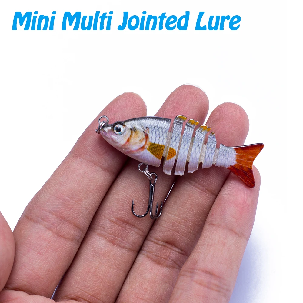 2023 Fishing Lures 5cm 2.5g set Mini Multi Jointed Swimbait 6 Segments  Flexible Fish Bait Swimbait Bionic Crankbait Bass Tackle