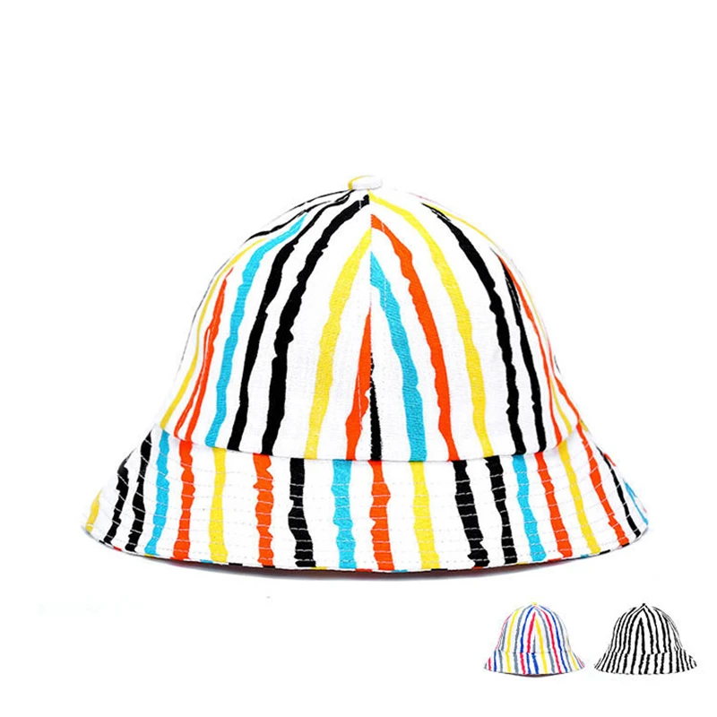2020 Летняя Повседневная разноцветная пляжная Панама в полоску Хип-Хоп Уличная