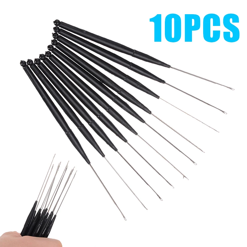 10pcs 165mm Length Crochet Hook Needle Plastic Handle For Hair/Micro Braid Needle Dread Lock Maintaining